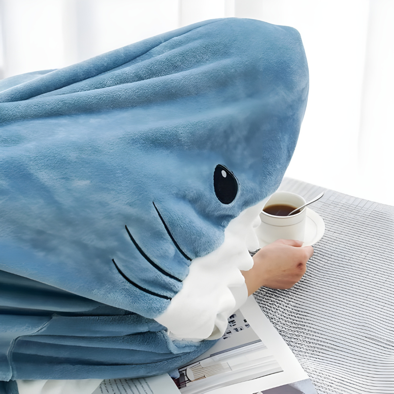 Schattige Haai Knuffel Onesie voor Kinderen – Super Zacht en Speels-Mijn Verkleedkist