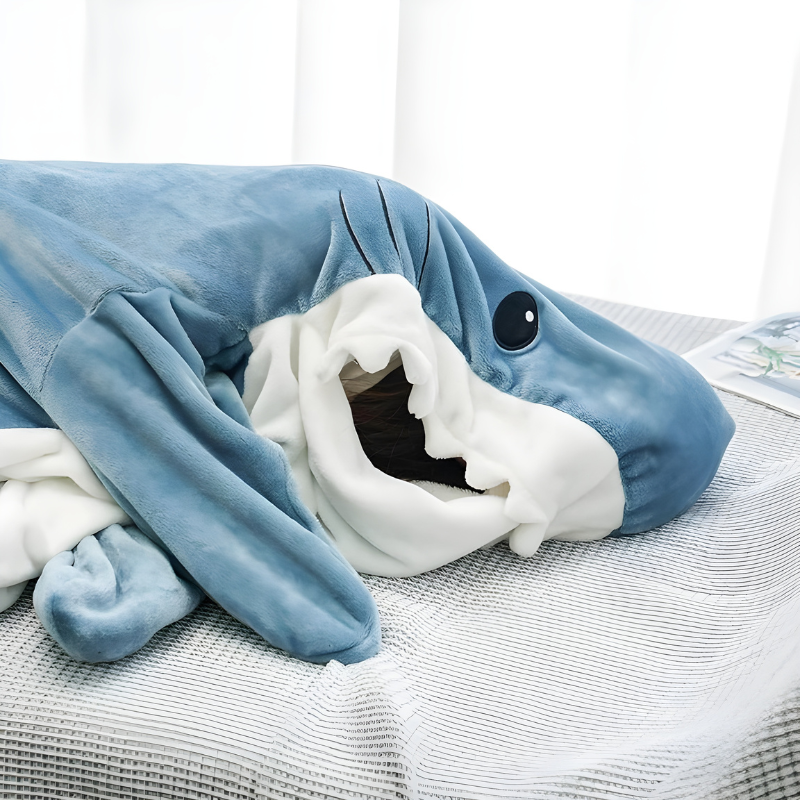 Schattige Haai Knuffel Onesie voor Kinderen – Super Zacht en Speels-Mijn Verkleedkist