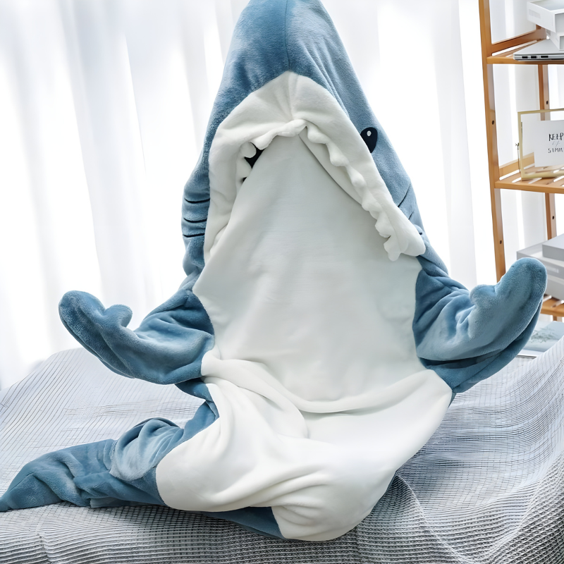 Schattige Haai Knuffel Onesie voor Kinderen – Super Zacht en Speels-Mijn Verkleedkist