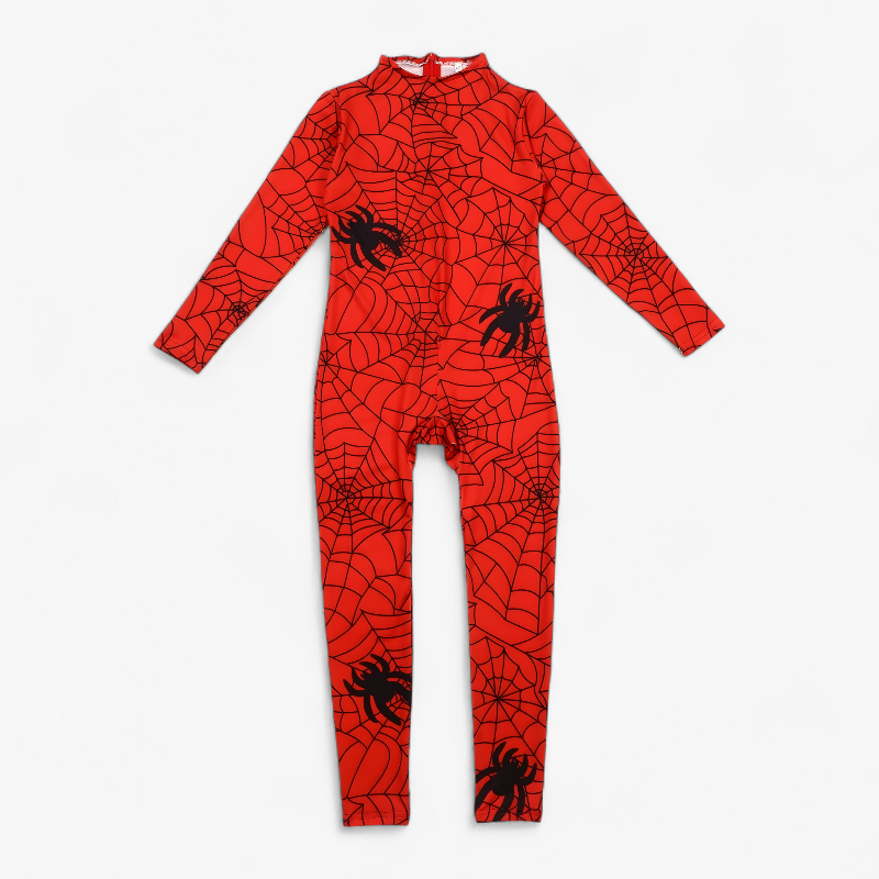 Spider Web Onesie voor Jongens – Met Lange Mouwen en Rits-Mijn Verkleedkist