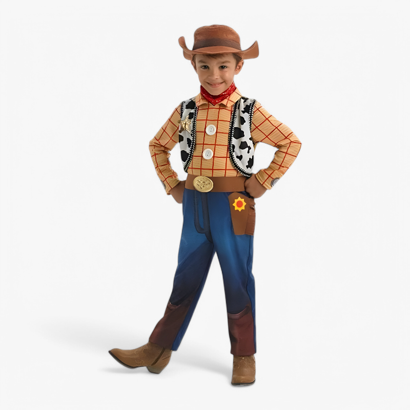 Woody Cowboy Kostuum voor Kinderen – Inclusief Hoed, Bandana en Accessoires