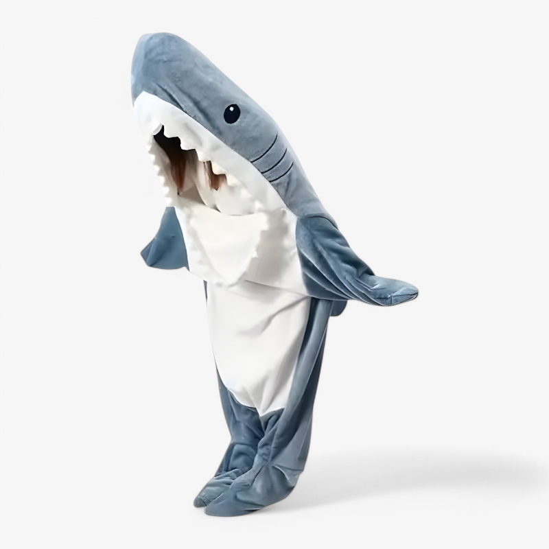 Schattige Haai Knuffel Onesie voor Kinderen – Super Zacht en Speels-Mijn Verkleedkist